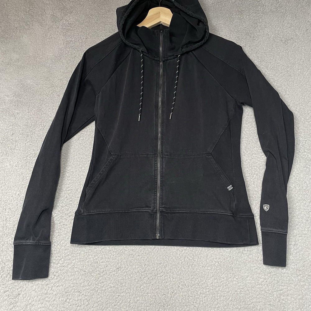 Kuhl Hoodie Women’s XS Black Full Zip Hoodie Stretch Pockets Hiking Outdoors